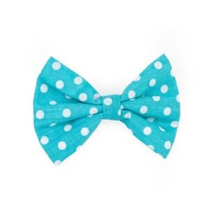Polka Dot Bow - Blue and White